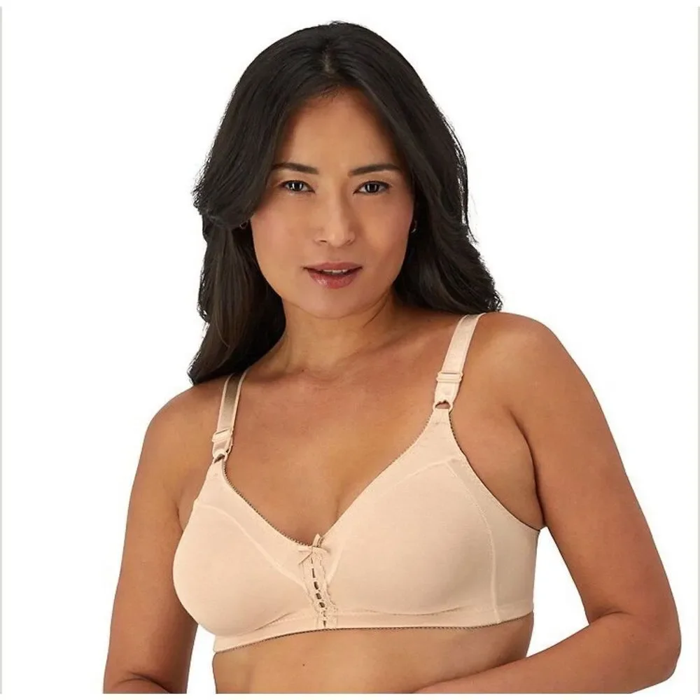 Bali Double Classic Support Women’s‎ 34D Cotton Wire-Free Bra 3036 Soft Taupe